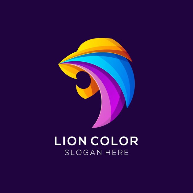 Logotipo de color león
