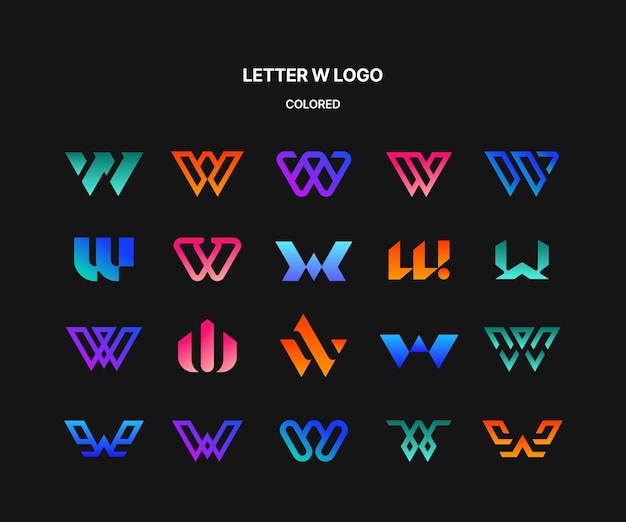 Logotipo De Color Letra W