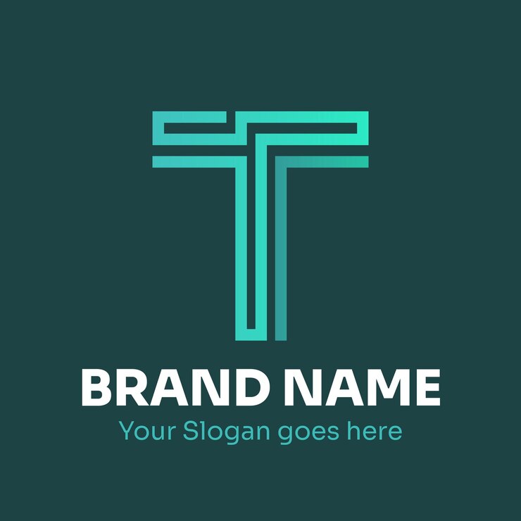 Vector logotipo de color de lujo de la letra t