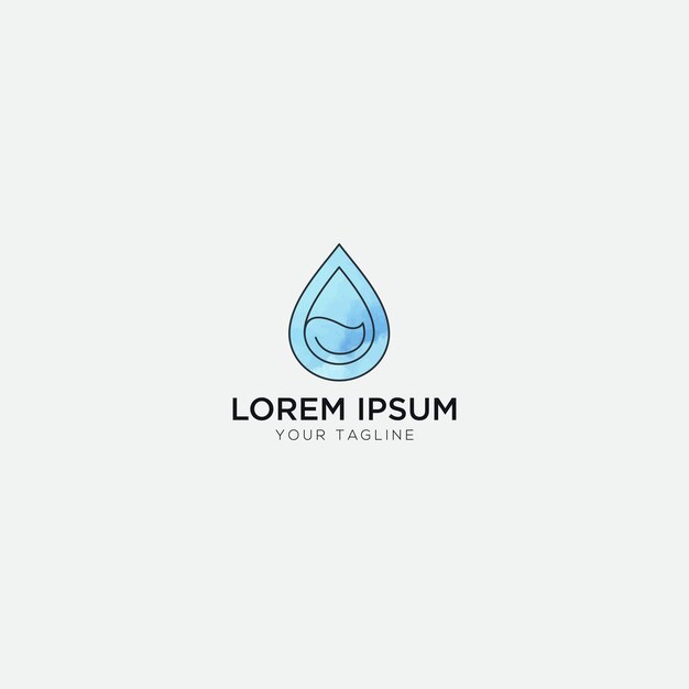 Logotipo de color de salpicaduras de agua y hojas