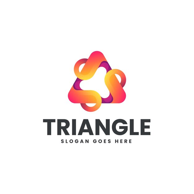 Logotipo de colores con gradiente triangular