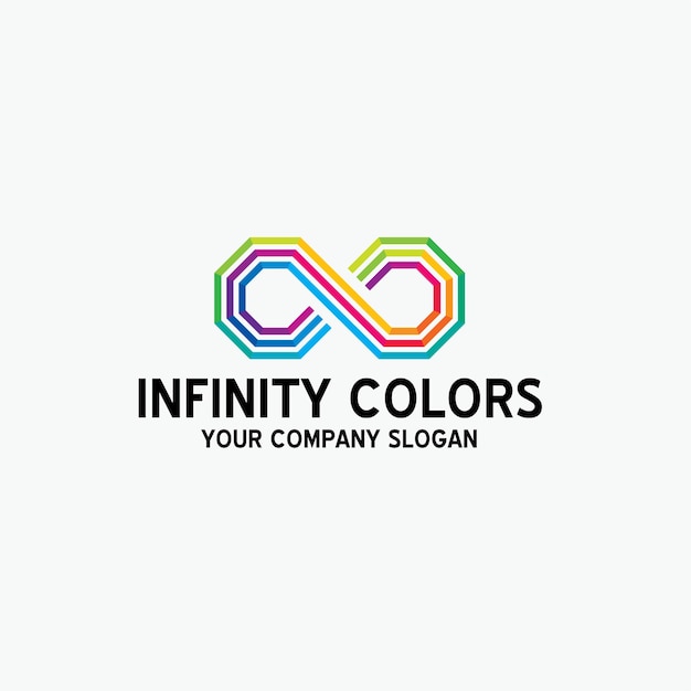 Vector logotipo de colores infinitos