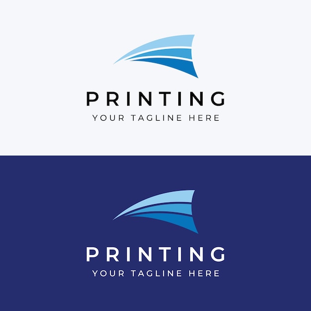 Logotipo colorido abstracto impresión digital servicios de impresión tecnología de medios e internet Con un concepto moderno y simple