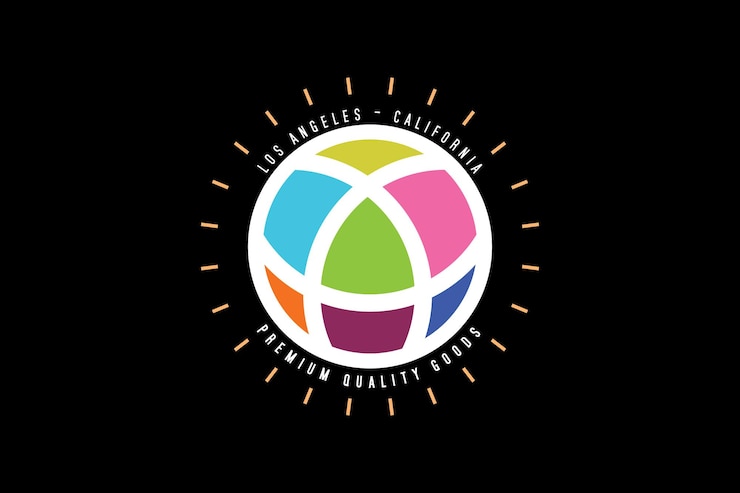 Vector un logotipo colorido para los ángeles.