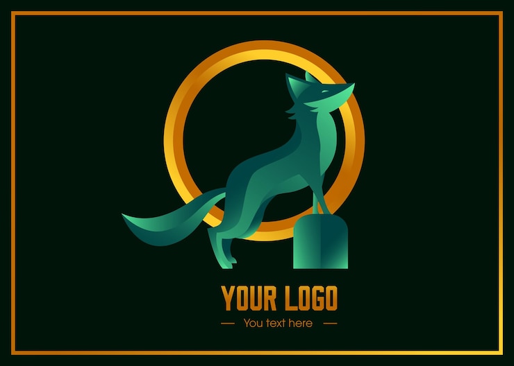 Vector logotipo colorido animal de baja poli