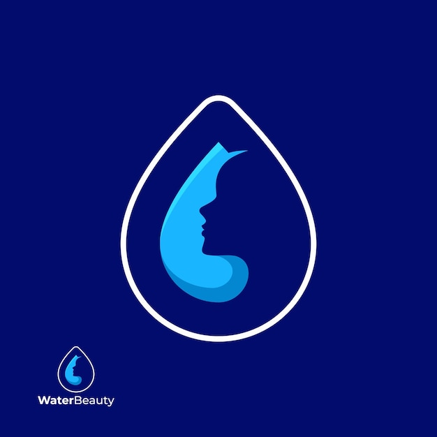 Vector logotipo colorido de la belleza del agua