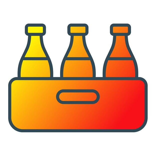 un logotipo colorido con botellas de soda y una botella de soda