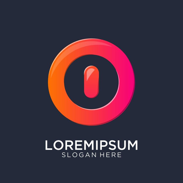 Vector un logotipo colorido con un círculo rojo y un círculo rojo con swicth apagado