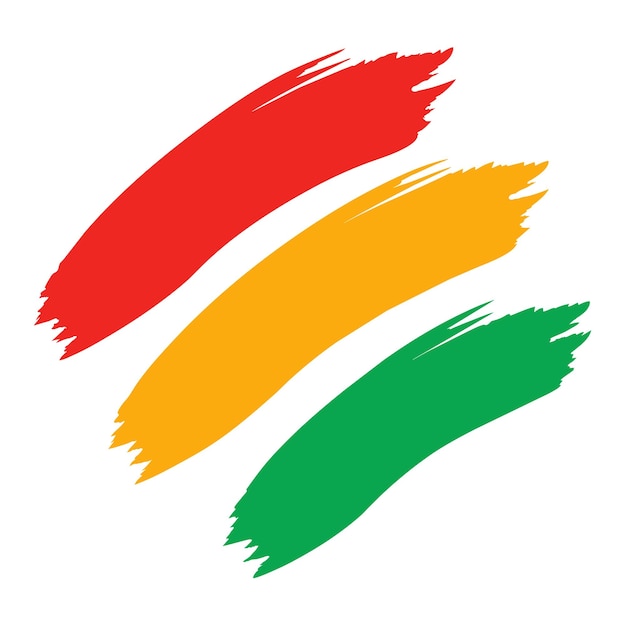 Vector un logotipo colorido con los colores de la bandera
