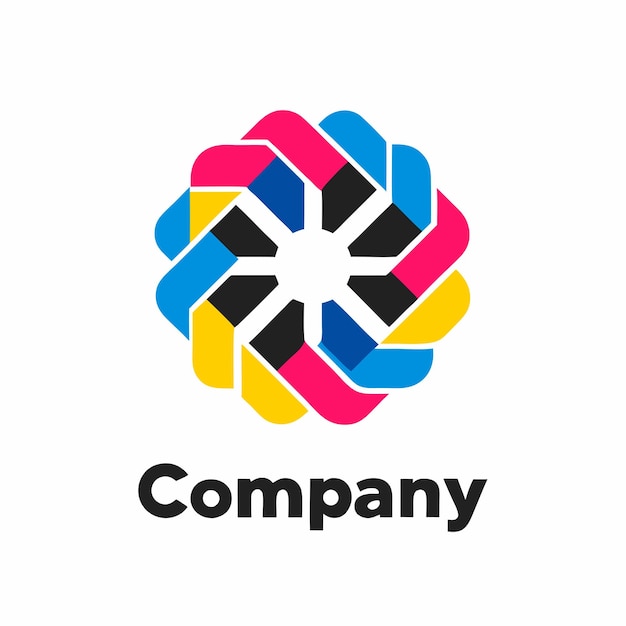 un logotipo colorido para la compañía que dice compañía