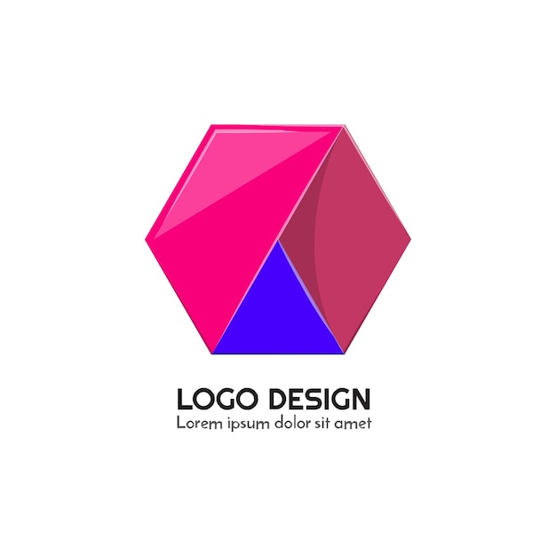 un logotipo colorido para una compañía que dice diseño de logotipo