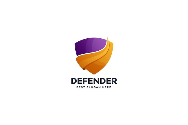 Logotipo colorido degradado del defensor