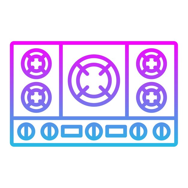 un logotipo colorido con un diseño azul y rosa y azul