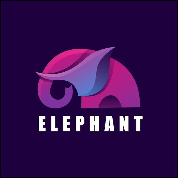 Logotipo colorido elefante