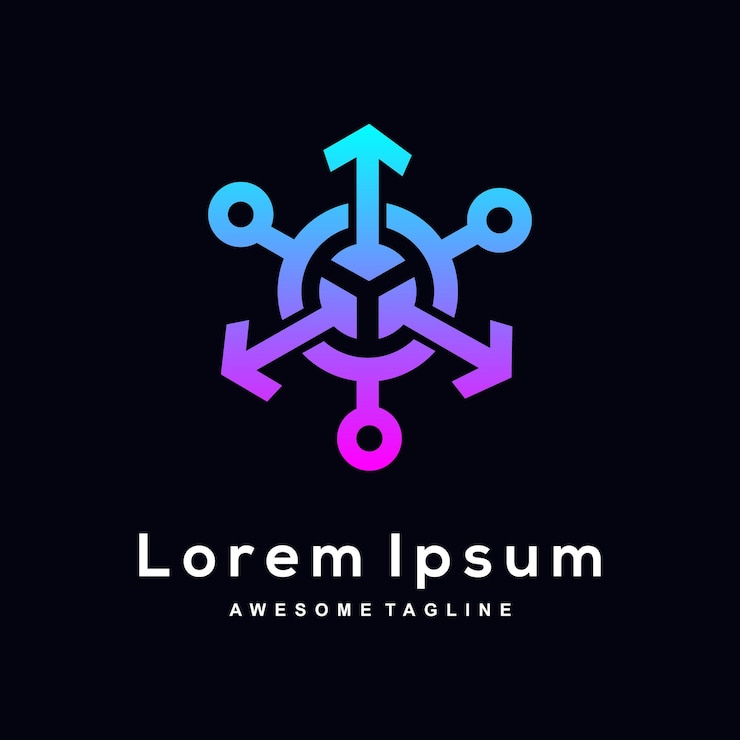 Vector un logotipo colorido para una empresa de eslogan increíble.