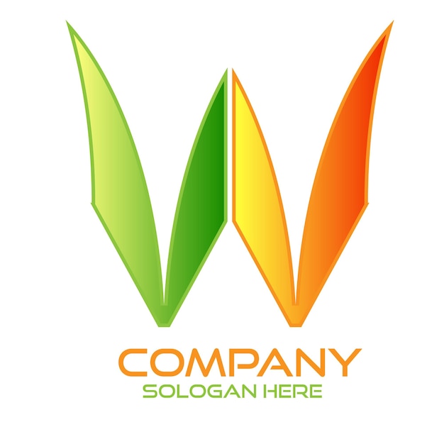 Vector un logotipo colorido para una empresa llamada wa