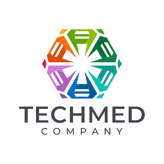 Un logotipo colorido para la empresa techd que está hecho por la empresa techd.