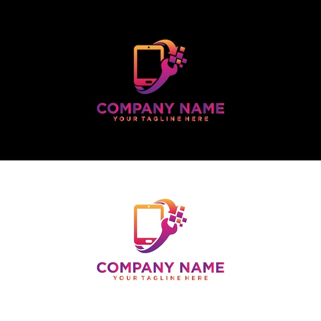 Un logotipo colorido para una empresa de telefonía móvil.