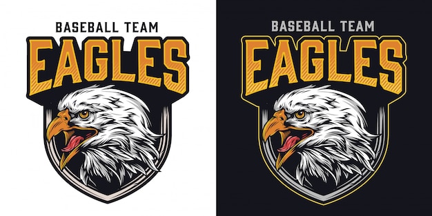 Logotipo colorido del equipo de béisbol