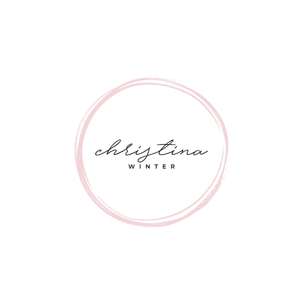 Logotipo colorido femenino de época