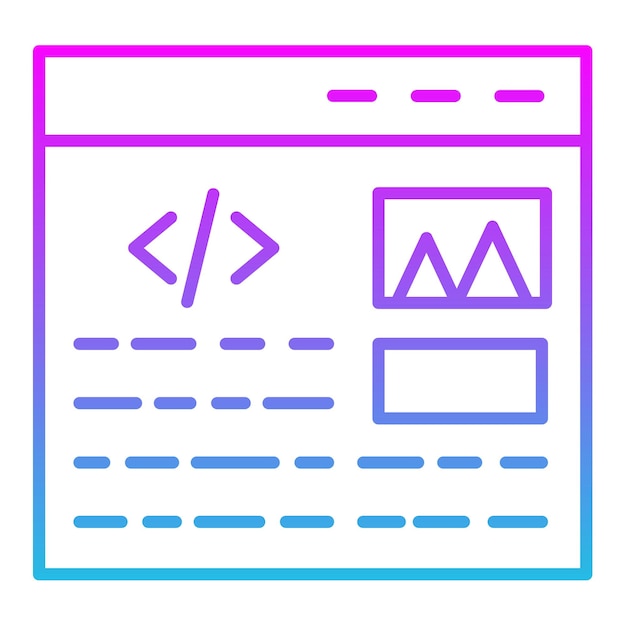 un logotipo colorido con un fondo azul y rosa