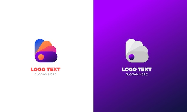Logotipo colorido hecho con formas abstractas