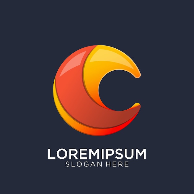 un logotipo colorido con la letra c en él