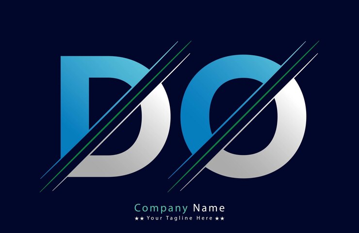 Vector logotipo colorido de la letra do en el círculo ilustración del logotipo vectorial
