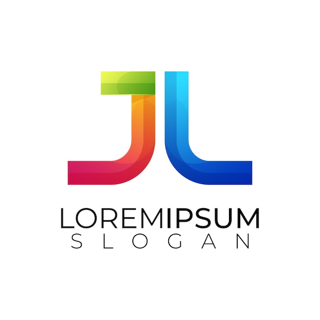 Logotipo colorido de la letra J y L