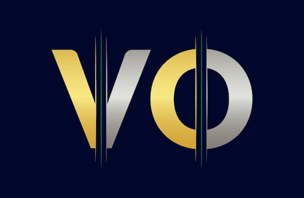 Logotipo colorido de la letra VO en el círculo Ilustración del logotipo vectorial