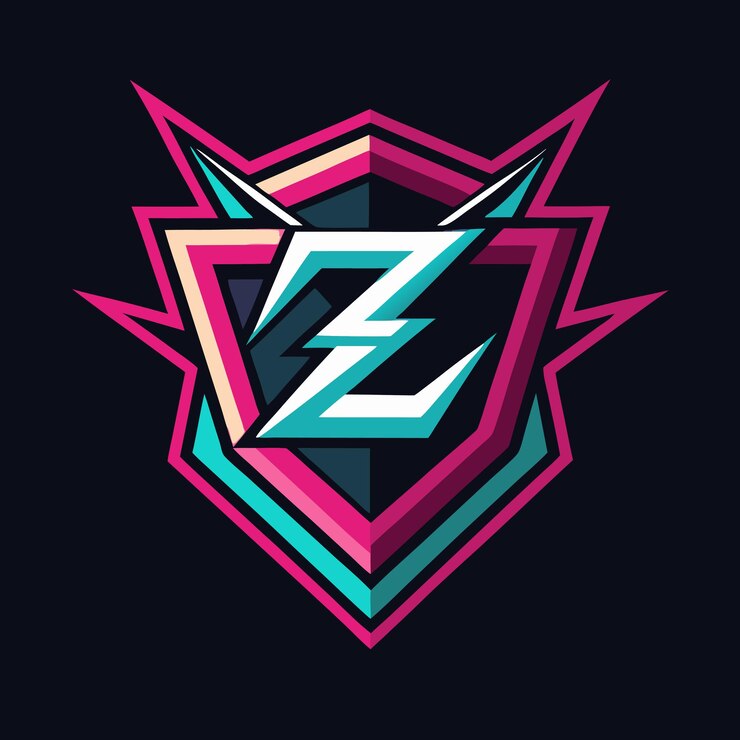 Vector un logotipo colorido con un logotipo en zigzag