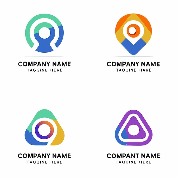 un logotipo colorido para el nombre de la empresa