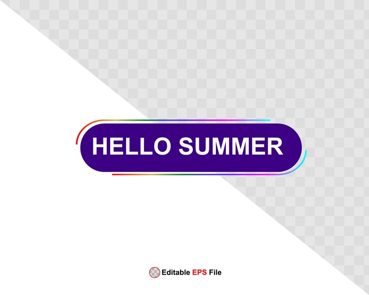 Vector un logotipo colorido con la palabra hola verano en él