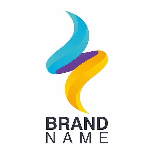 un logotipo colorido con la palabra nombre de marca en él