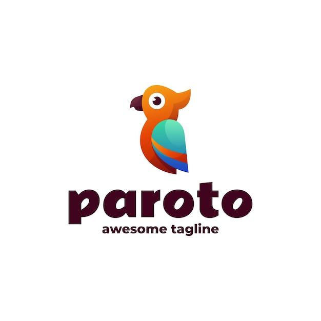 El logotipo colorido de Paroto Gradient
