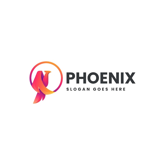 El logotipo colorido de Phoenix Gradient
