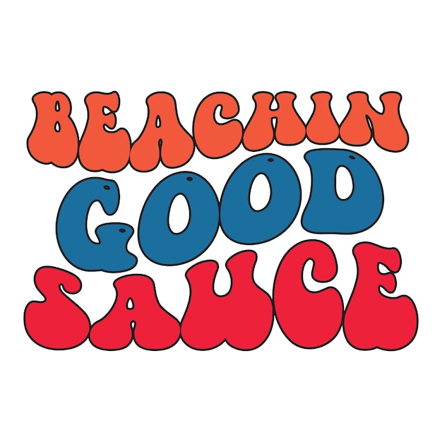 Un logotipo colorido para la playa con buena salsa.
