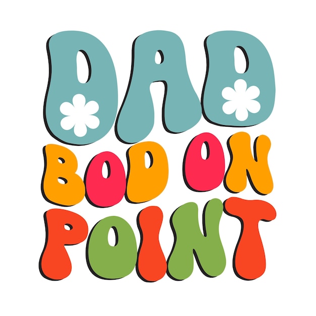 Un logotipo colorido que dice el cuerpo de papá en el punto.