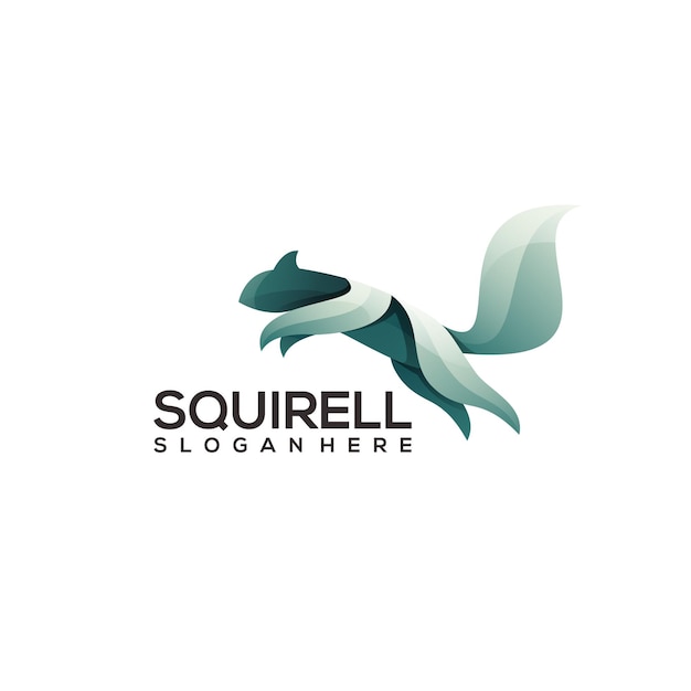 Vector logotipo colorido de squirell