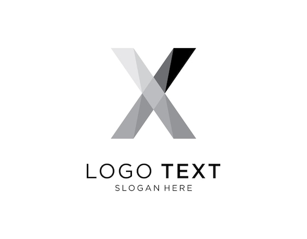 Logotipo colorido x tecnología de letra simple