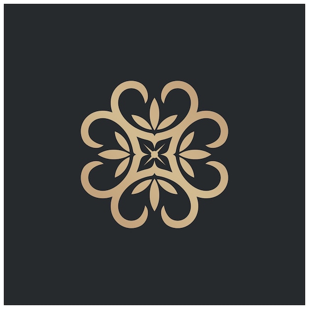 un logotipo de combinación de amor y hojas pero con una forma única y hermosa