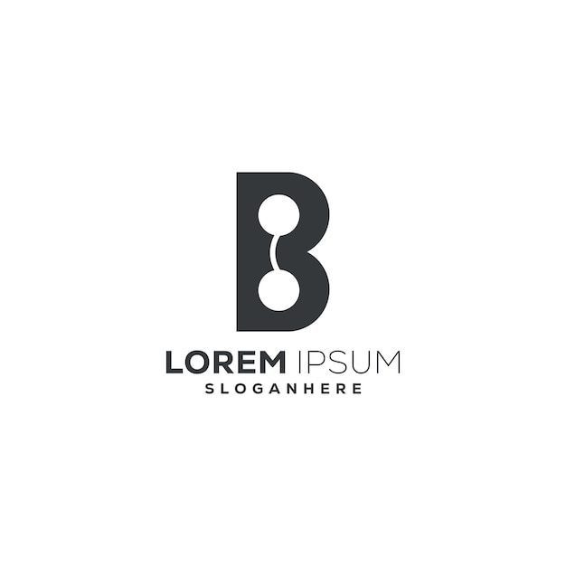 logotipo combinación de la letra b y gafas