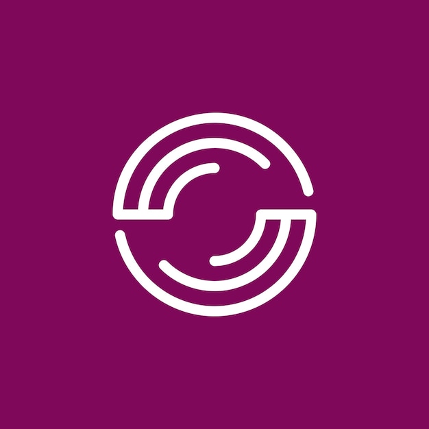El logotipo de combinación de la letra S de la tecnología moderna
