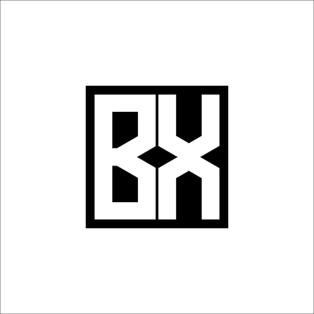 Logotipo de combinación de letras modernas BX Diseño minimalista