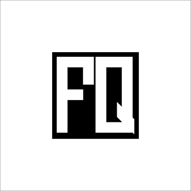 Logotipo de combinación de letras modernas FQ Diseño minimalista