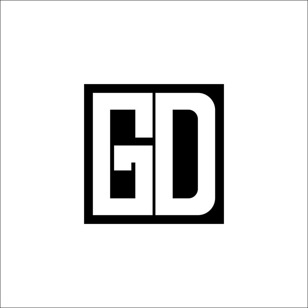 Logotipo de combinación de letras modernas de GD Diseño minimalista