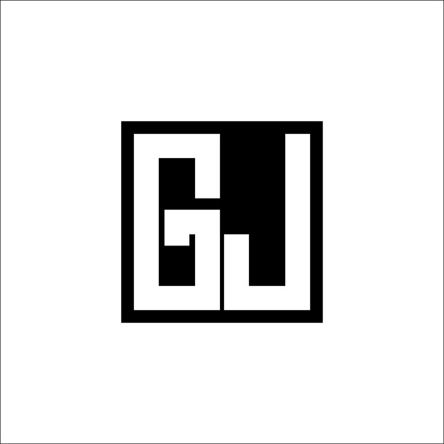 Logotipo de combinación de letras modernas de GJ Diseño minimalista