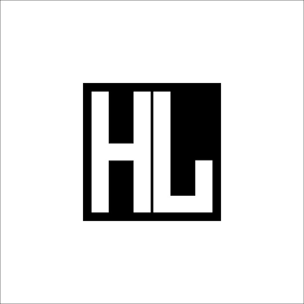 Logotipo de combinación de letras modernas HL Diseño minimalista