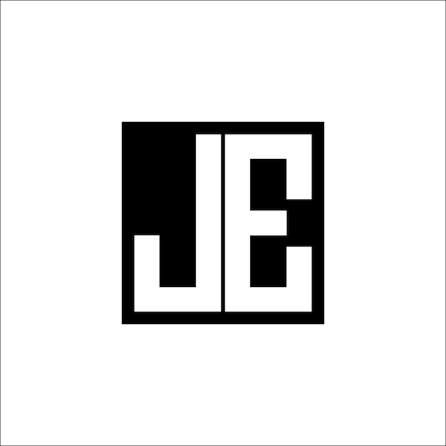 Logotipo de combinación de letras modernas de JE Diseño minimalista