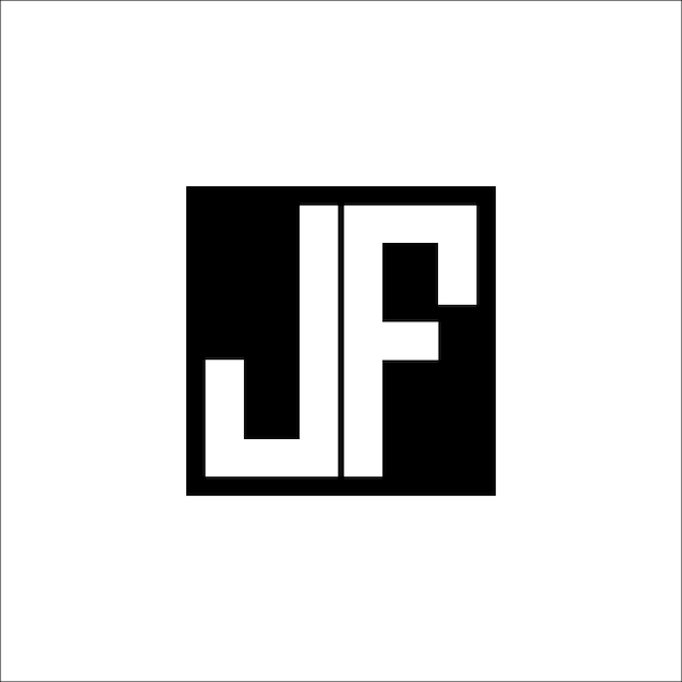 Logotipo de combinación de letras modernas de JF Diseño minimalista